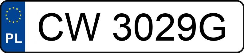 Numer rejestracyjny CW 3029G posiada BMW 530 Diesel DPF MR`10 E5 F10 530 Diesel DPF MR`10 E5 F10 - CW3029G