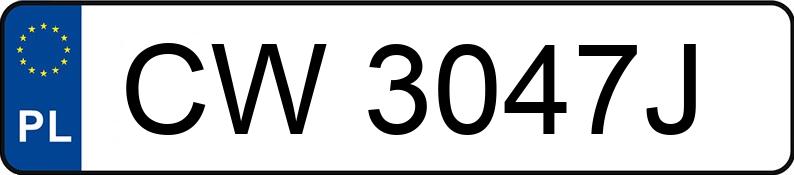 Numer rejestracyjny CW 3047J posiada OPEL ZAFIRA - CW3047J