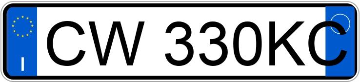 Numer rejestracyjny CW330KC posiada FIAT Punto 3a serie