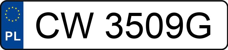 Numer rejestracyjny CW 3509G posiada VOLKSWAGEN Caddy Diesel MR`05 E4 2.3t TDI - CW3509G Numer rejestracyjny CW 3509G posiada VOLKSWAGEN Caddy Diesel MR`05 E4 2.3t TDI - CW3509G