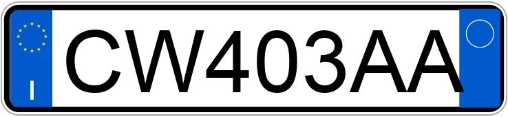 Numer rejestracyjny CW403AA posiada TOYOTA Yaris