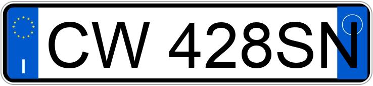 Numer rejestracyjny CW428SN posiada FIAT Idea