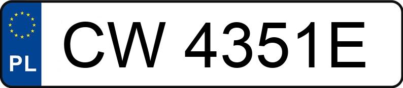 Numer rejestracyjny CW 4351E posiada BMW 520 - CW4351E Numer rejestracyjny CW 4351E posiada BMW 520 - CW4351E