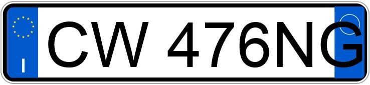 Numer rejestracyjny CW476NG posiada FIAT Punto 3a serie