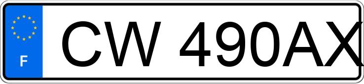 Numer rejestracyjny CW490AX posiada LOTUS EXIGE 1.8I S