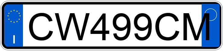 Numer rejestracyjny CW499CM posiada AUDI A3 2a serie