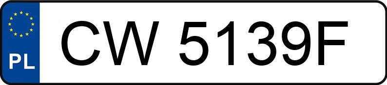 Numer rejestracyjny CW 5139F posiada BMW 530 D - CW5139F