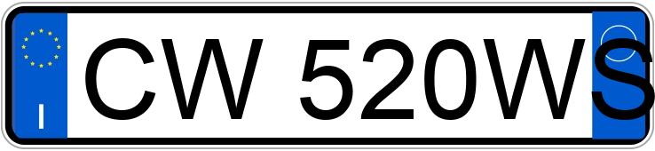 Numer rejestracyjny CW520WS posiada FIAT Panda 2a serie Numer rejestracyjny CW520WS posiada FIAT Panda 2a serie