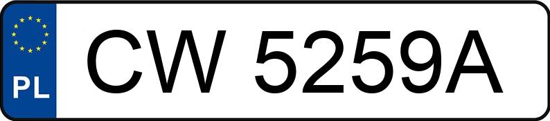 Numer rejestracyjny CW 5259A posiada MERCEDES-BENZ S 320 Kat. MR`98 220 S 320 Kat. MR`98 220 - CW5259A