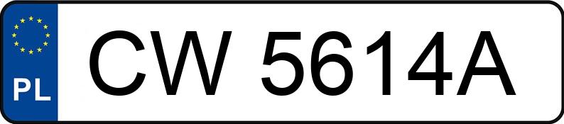 Numer rejestracyjny CW 5614A posiada BMW 530 Diesel DPF MR`10 E5 F10 530 Diesel DPF MR`10 E5 F10 - CW5614A