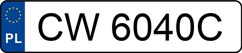 Numer rejestracyjny CW 6040C posiada MAZDA Tribute MR`00 E3 Comfort 2WD - CW6040C