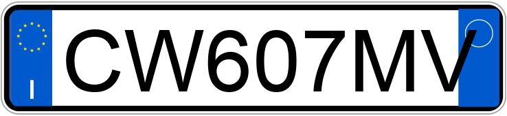 Numer rejestracyjny CW607MV posiada FIAT Panda 2a serie Numer rejestracyjny CW607MV posiada FIAT Panda 2a serie