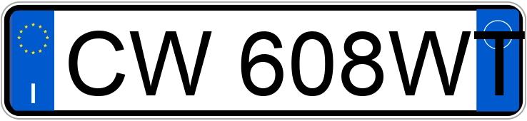 Numer rejestracyjny CW608WT posiada FIAT Seicento