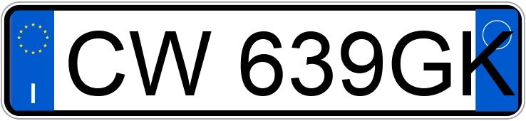 Numer rejestracyjny CW639GK posiada FIAT SEICENTO