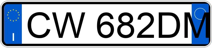 Numer rejestracyjny CW682DM posiada FIAT Punto 3a serie