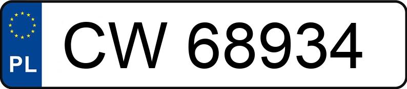 Numer rejestracyjny CW 68934 posiada SEAT LEON - CW68934