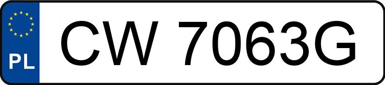 Numer rejestracyjny CW7063G posiada BMW 320 Coupe Diesel DPF MR`06 E4 E92 320 Coupe Diesel DPF MR`06 E4 E92