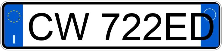 Numer rejestracyjny CW722ED posiada ALFA ROMEO 147 2a serie Numer rejestracyjny CW722ED posiada ALFA ROMEO 147 2a serie