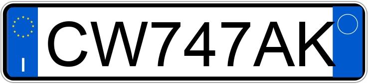 Numer rejestracyjny CW747AK posiada CITROEN C3 1a serie