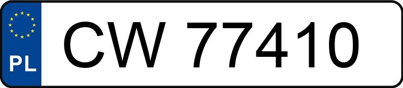 Numer rejestracyjny CW 77410 posiada DODGE CARAVAN 3.3 V6 - CW77410