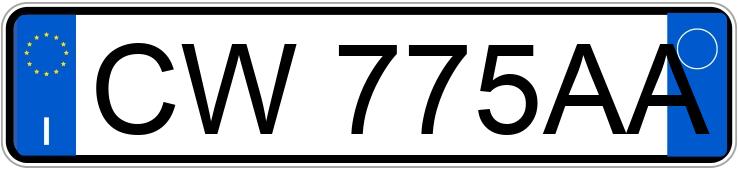 Numer rejestracyjny CW775AA posiada TOYOTA Corolla