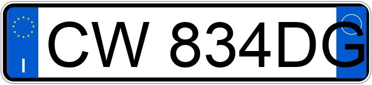 Numer rejestracyjny CW834DG posiada VOLKSWAGEN Fox