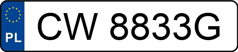 Numer rejestracyjny CW 8833G posiada BMW X5 XDRIVE30D - CW8833G