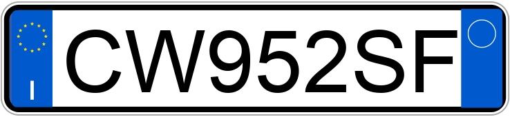 Numer rejestracyjny CW952SF posiada MERCEDES Classe A