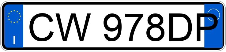 Numer rejestracyjny CW978DP posiada FIAT Punto 3a serie Numer rejestracyjny CW978DP posiada FIAT Punto 3a serie