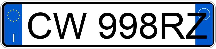 Numer rejestracyjny CW998RZ posiada MERCEDES Classe A Numer rejestracyjny CW998RZ posiada MERCEDES Classe A