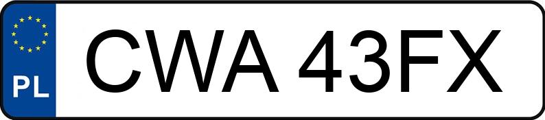 Numer rejestracyjny CWA 43FX posiada ZETOR 5011 - CWA43FX