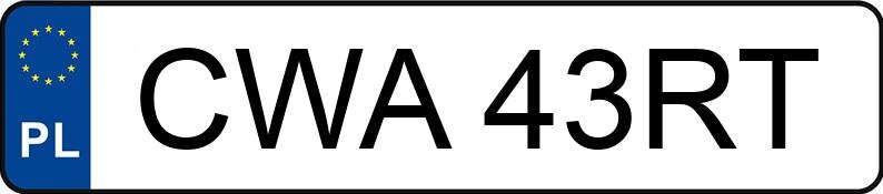 Numer rejestracyjny CWA 43RT posiada VOLKSWAGEN PASSAT - CWA43RT