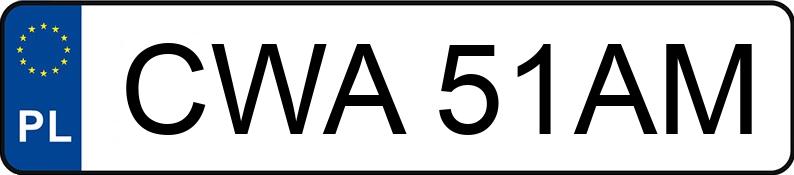 Numer rejestracyjny CWA 51AM posiada VOLKSWAGEN Golf II 1.6 Diesel GL - CWA51AM