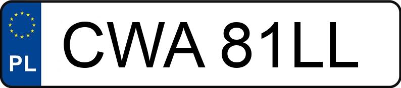 Die Registrierungsnummer CWA 81LL hat RENAULT Fluence MR`10 E4 Privilege 110 - CWA81LL