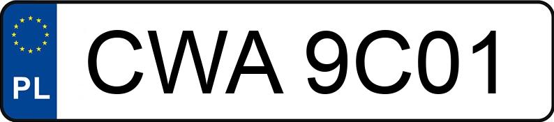 Numer rejestracyjny CWA 9C01 posiada MERCEDES-BENZ S 320 CDI MR`02 E3 220 S 320 CDI MR`02 E3 220 - CWA9C01