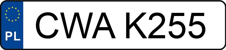 Numer rejestracyjny CWA K255 posiada OPEL KADETT 1.3 - CWAK255 Numer rejestracyjny CWA K255 posiada OPEL KADETT 1.3 - CWAK255
