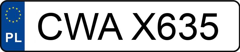 Numer rejestracyjny CWA X635 posiada OPEL ASTRA 1.6 KAT - CWAX635
