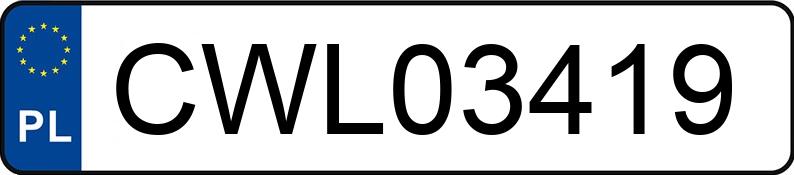 Numer rejestracyjny CWL 03419 posiada OPEL CORSA - CWL03419