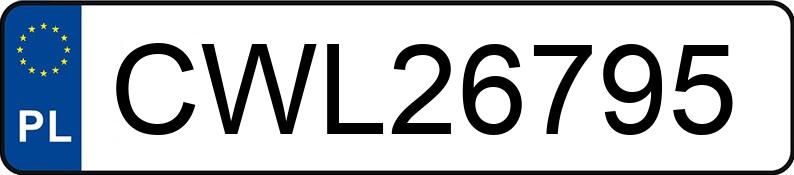 Numer rejestracyjny CWL 26795 posiada CHRYSLER Town & Country 3.6 Kat. MR`11 E5 LX Aut. - CWL26795