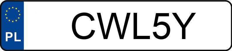 Numer rejestracyjny CWL 5Y posiada FSO SYRENA 103 - CWL5Y Numer rejestracyjny CWL 5Y posiada FSO SYRENA 103 - CWL5Y