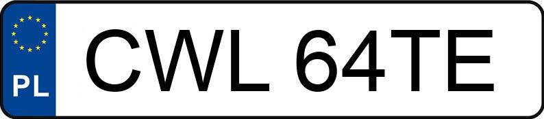 Numer rejestracyjny CWL 64TE posiada CITROEN BERLINGO 1.9 D - CWL64TE