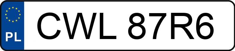 Numer rejestracyjny CWL 87R6 posiada VOLKSWAGEN GOLF 1.6 KAT - CWL87R6