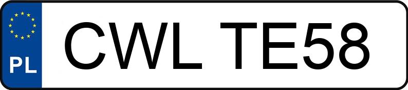 Numer rejestracyjny CWL TE58 posiada TOYOTA COROLLA - CWLTE58 Numer rejestracyjny CWL TE58 posiada TOYOTA COROLLA - CWLTE58