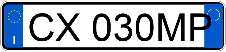 Numer rejestracyjny CX030MP posiada FIAT Punto 3a serie