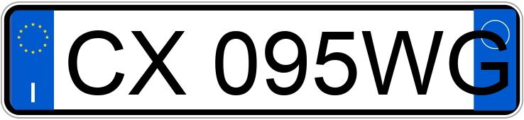 Numer rejestracyjny CX095WG posiada FIAT Panda 2a serie