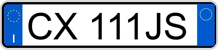 Numer rejestracyjny CX111JS posiada BMW Serie 1