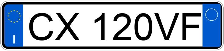 Numer rejestracyjny CX120VF posiada FIAT Panda 2a serie Numer rejestracyjny CX120VF posiada FIAT Panda 2a serie