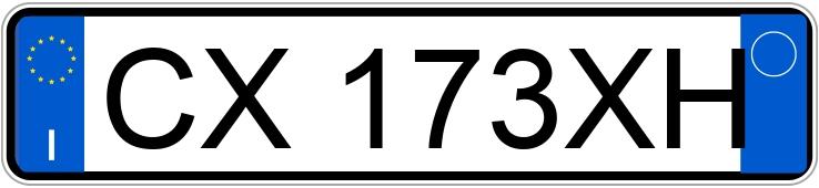 Numer rejestracyjny CX173XH posiada BMW Serie 1