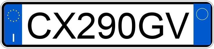 Numer rejestracyjny CX290GV posiada FIAT Panda 2a serie