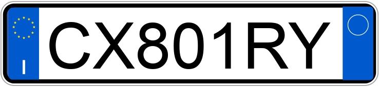 Numer rejestracyjny CX801RY posiada FIAT Panda 2a serie Numer rejestracyjny CX801RY posiada FIAT Panda 2a serie